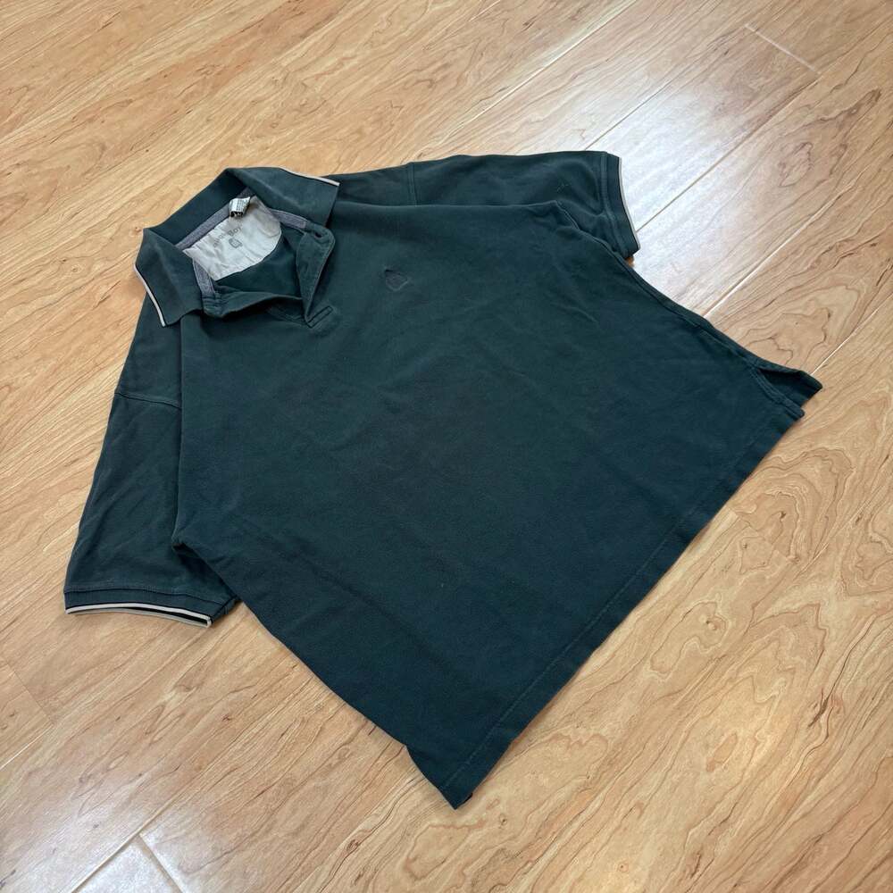 Bugle Boy Vintage Green Pique Polo Shirt Size L